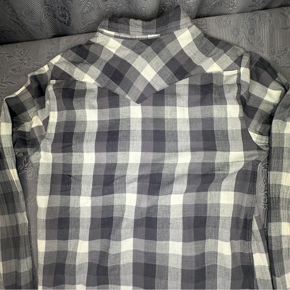 Salt Valley Western Pearl Snap Plaid Cotton Shirt M 40” Chest - Picture 11 of 12